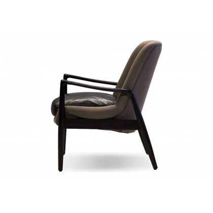 Mobital Reynolds Square Arms Lounge Chair - Gray/Black, Fabric