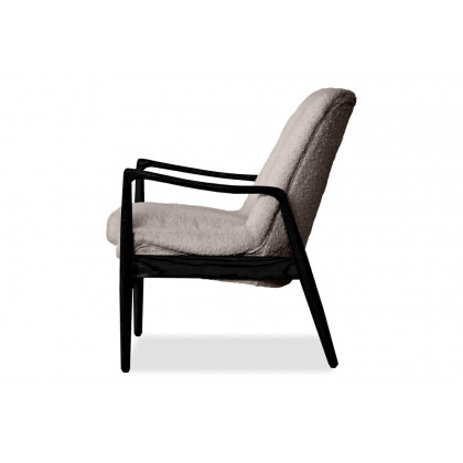 Mobital Reynolds Square Arms Lounge Chair - Smoke Boucle, Fabric
