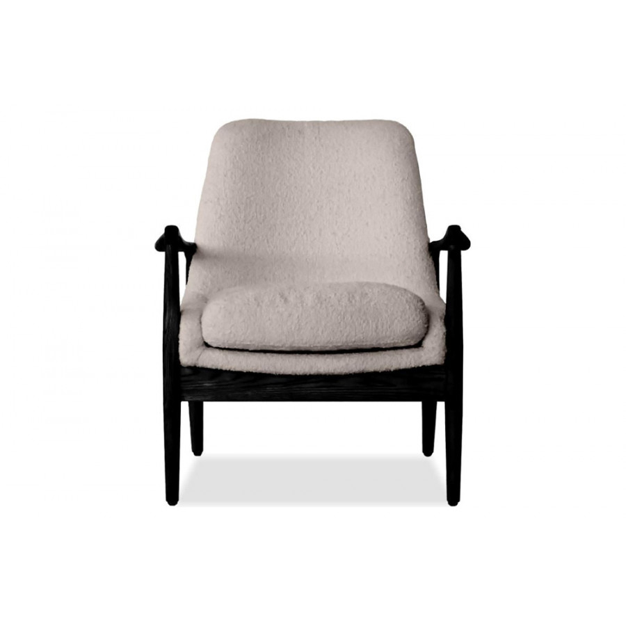 Mobital Reynolds Square Arms Lounge Chair - Smoke Boucle, Fabric