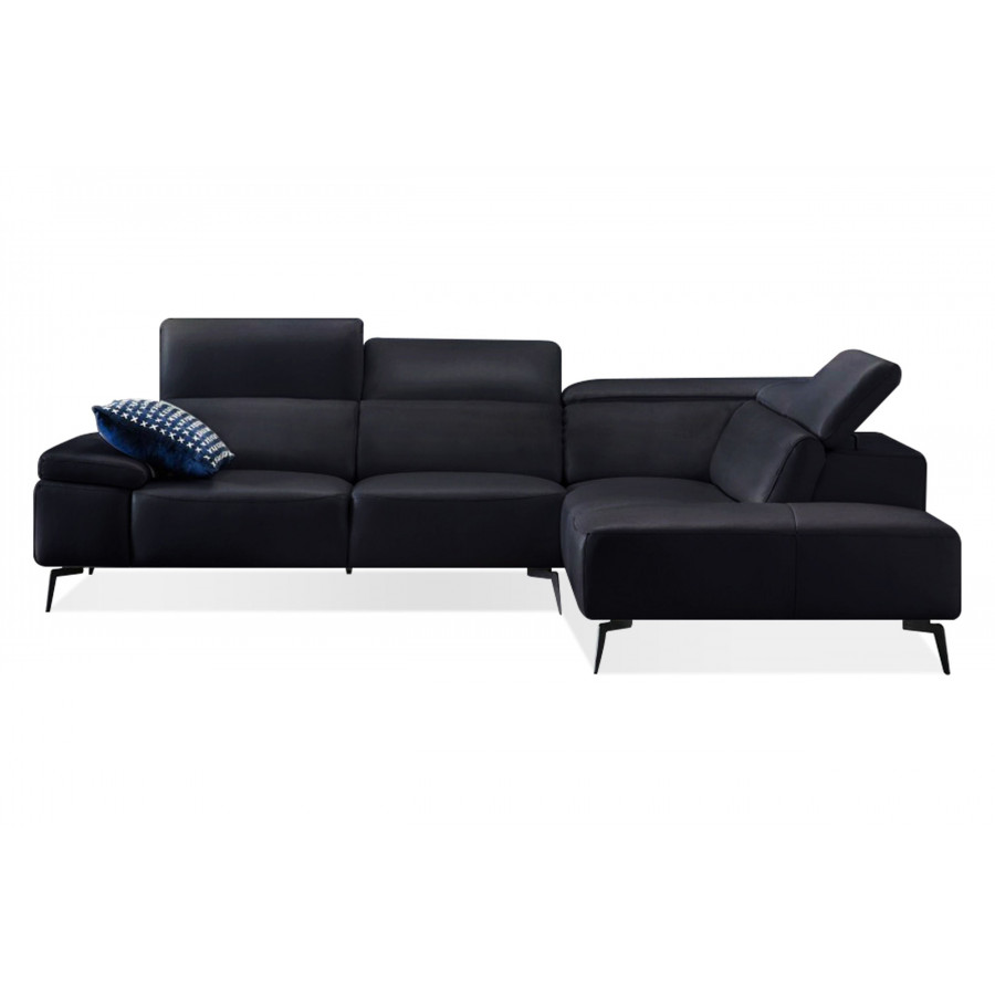 Mobital Camello Modular L-Shaped Corner Sectional - Right Facing, Black
