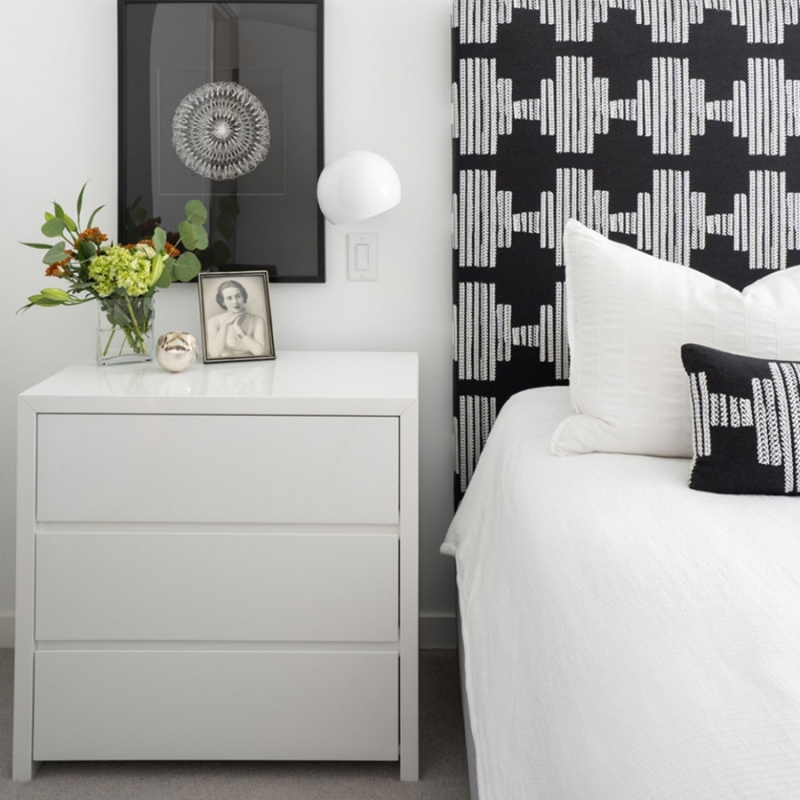 Mobital Blanche Night Table with 3 Drawers - White