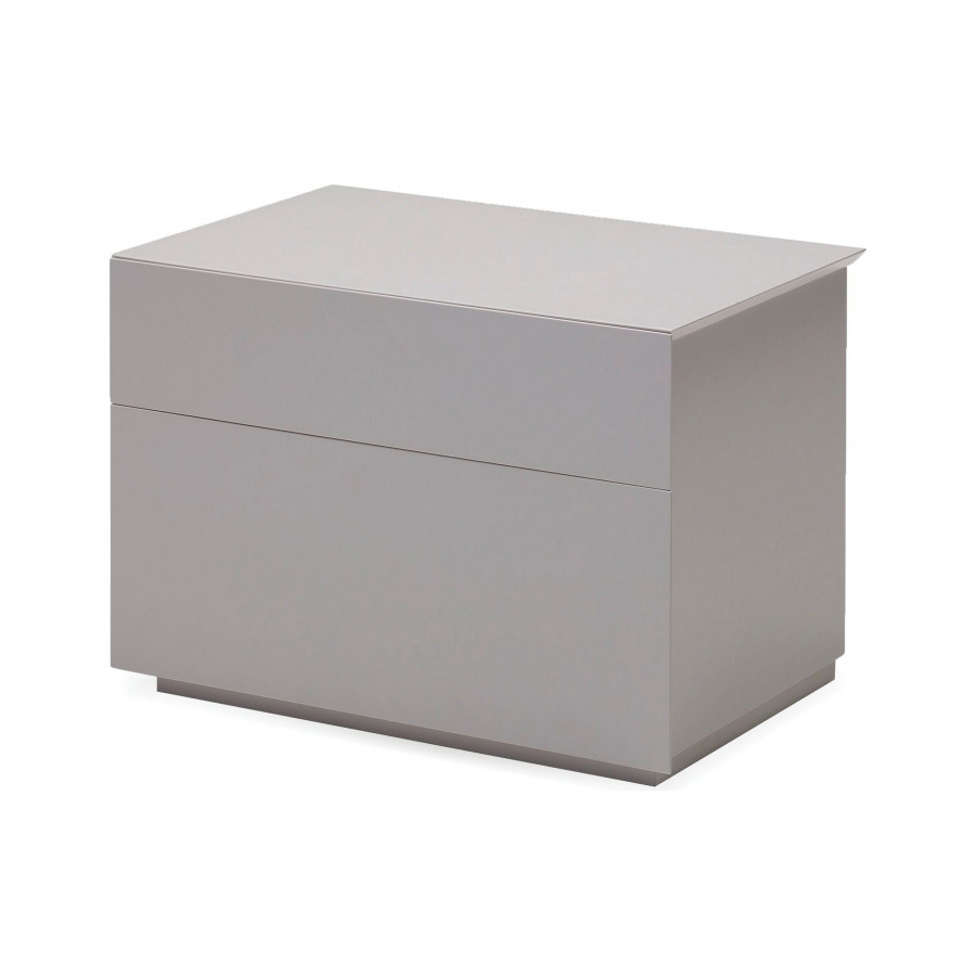Mobital Vex Night Table with 2 Drawers - Matte Stone, Wood