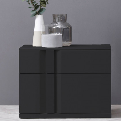 Mobital Carbon Night Table - Matte Black, Left Facing