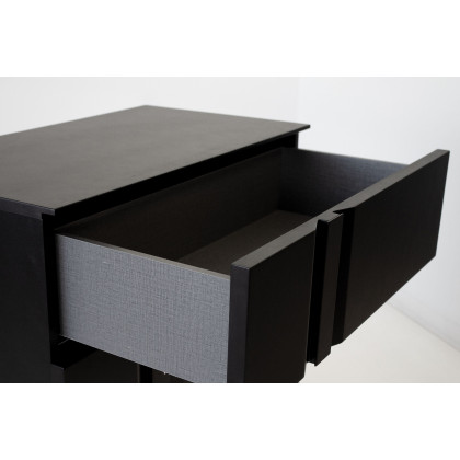 Mobital Carbon Night Table - Matte Black, Left Facing