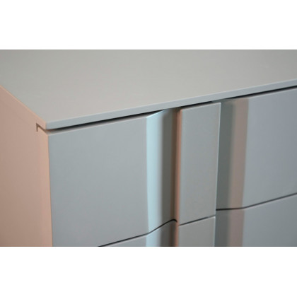 Mobital Carbon Night Table - Matte Stone, Left Facing