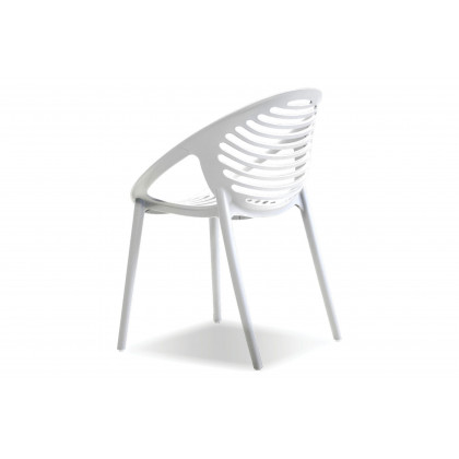 Mobital Gravely Rolled / Round Arms Armchair - White