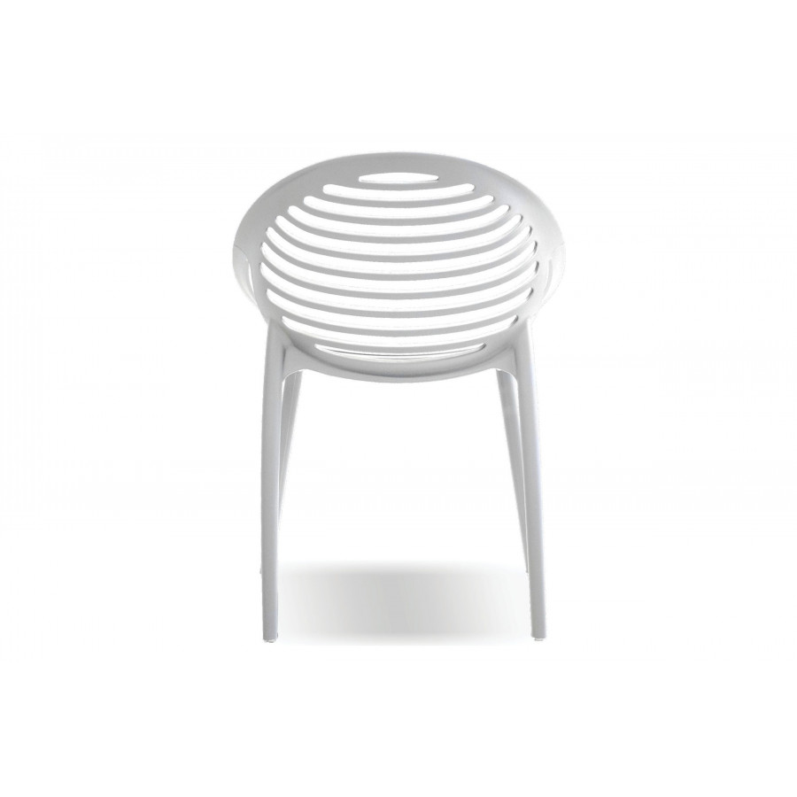 Mobital Gravely Rolled / Round Arms Armchair - White