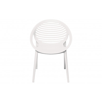 Mobital Gravely Rolled / Round Arms Armchair - White