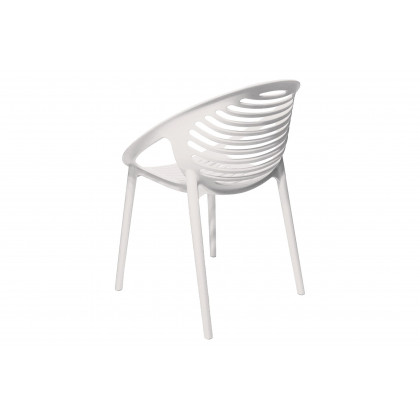 Mobital Gravely Rolled / Round Arms Armchair - White