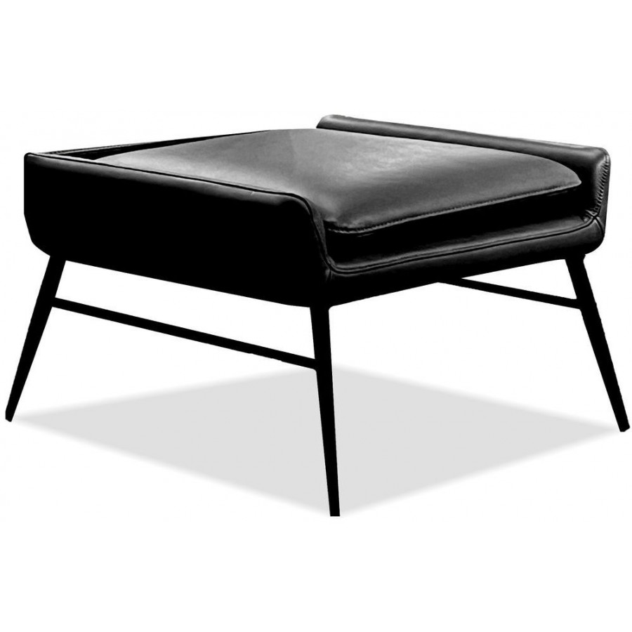 Mobital Morisson Otttoman - Vintage Black, Leather