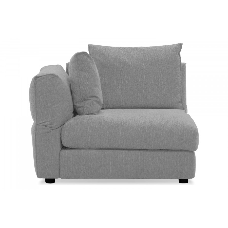 Mobital Armstrong Left Facing Chair 1 Arm of Sectional - Clamshell Herring, Fabric