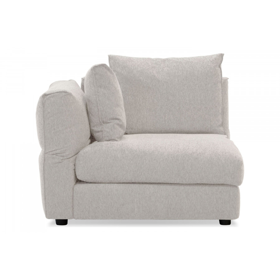 Mobital Armstrong Left Facing Chair 1 Arm of Sectional - Ivory, Fabric