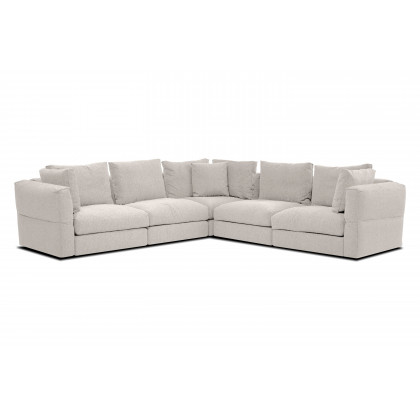 Mobital Armstrong Left Facing Chair 1 Arm of Sectional - Ivory, Fabric