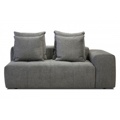 Mobital - Mallow Piece of Sectional in Gray Chenille, Fabric