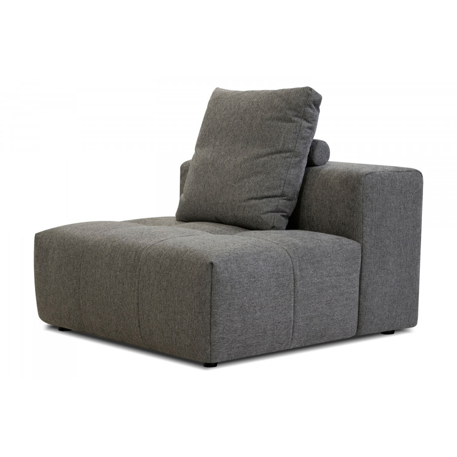 Mobital - Mallow Piece of Sectional in Gray Chenille, Fabric