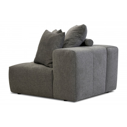 Mobital - Mallow Piece of Sectional in Gray Chenille, Fabric