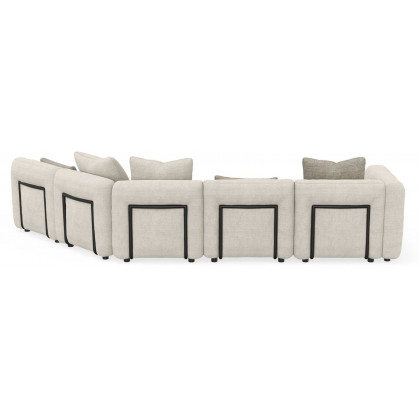 Mobital - Maarten Sectional in Desert Taupe, Fabric