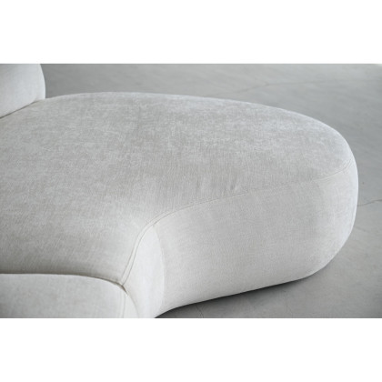 Mobital Moritz 2-Piece Chaise Facing Left Sectional - White, Fabric