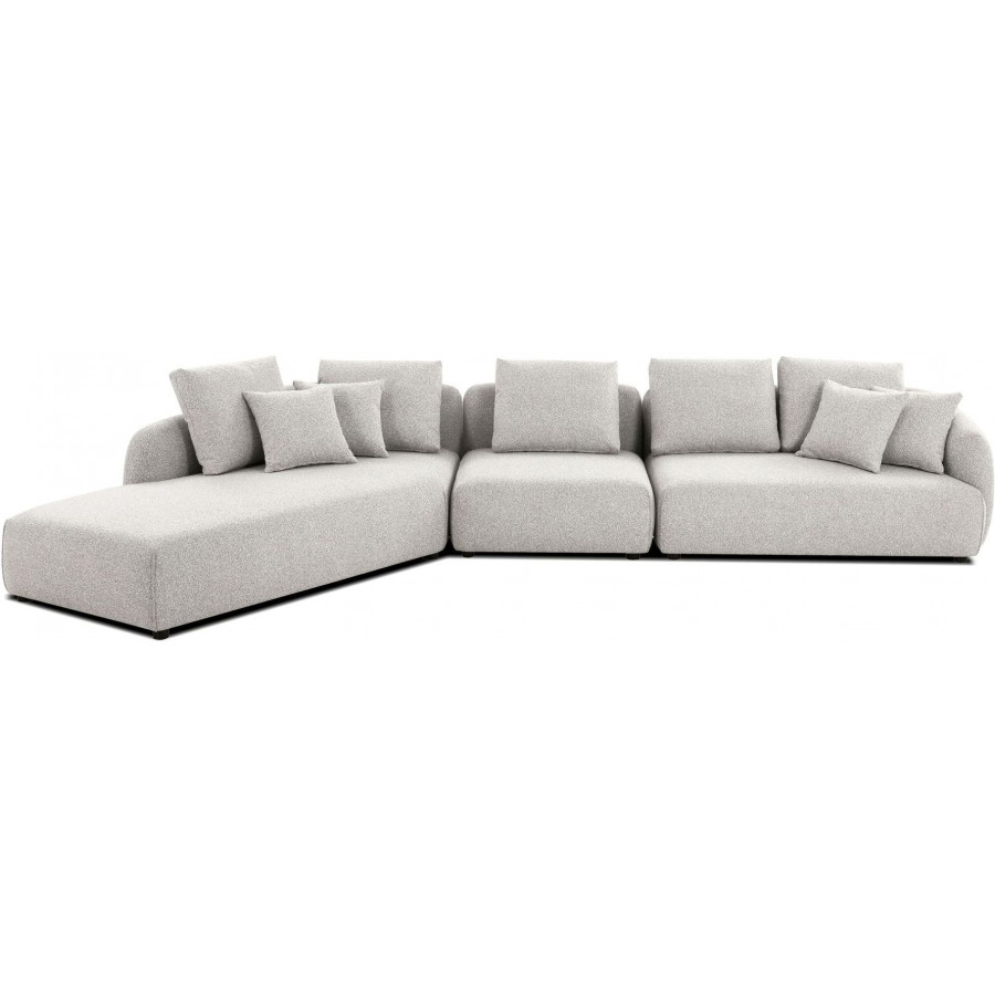 Mobital - Saba Sectional with Chaise LSF in Oat Tweed