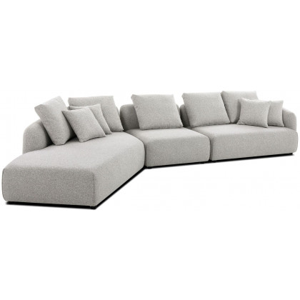 Mobital - Saba Sectional with Chaise LSF in Oat Tweed