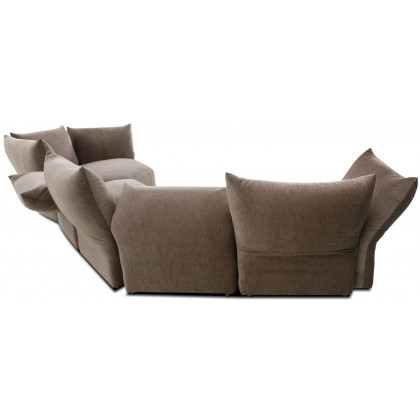 Mobital - Tobago Left Facing Sectional in Warm Taupe, Fabric