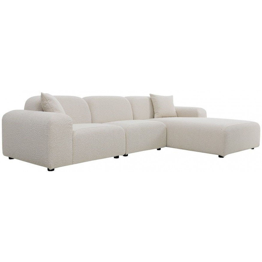 Mobital Arcos Sectional 3 Pcs (LAF + Armless + Chaise RAF) - Tortilla Boucle