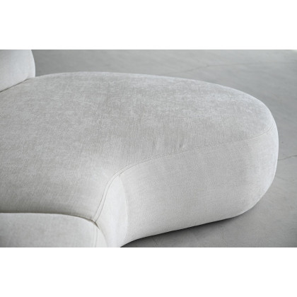 Mobital Moritz 2-Piece Chaise Facing Right Sectional - White, Fabric