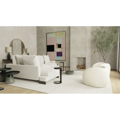 Mobital Weekender Right Facing Sectional - Eggshell, Fabric