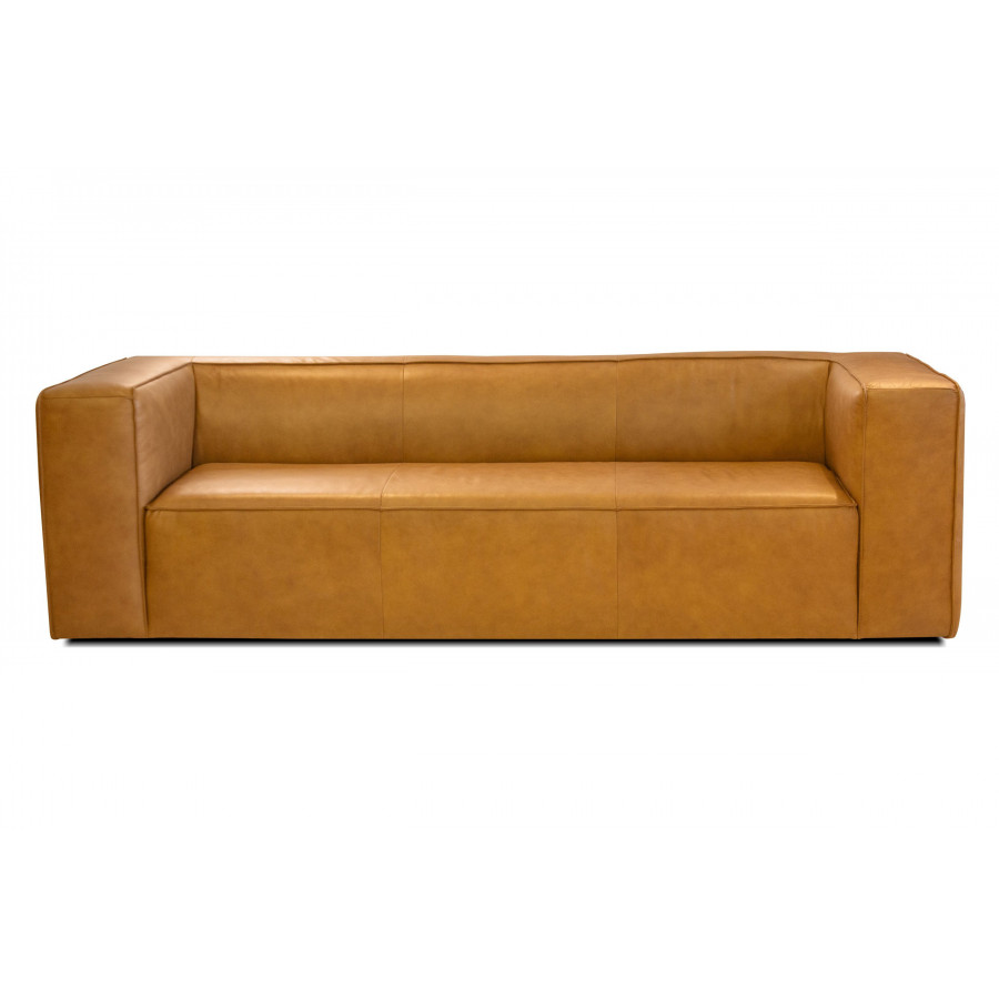 Mobital - Brixton Stationary Sofa in Whiskey, Leather