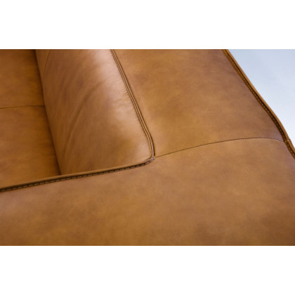 Mobital - Brixton Stationary Sofa in Whiskey, Leather