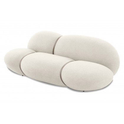 Mobital - Cumulus Stationary Sofa in Cream Boucle, Fabric