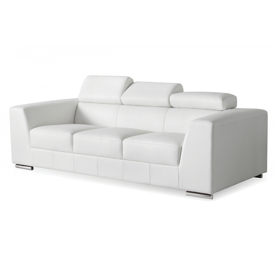 Mobital Icon Stationary Sofa - White, Leather