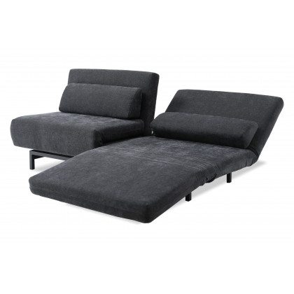 Mobital - Iso Double Chair-Bed in Dusk Chenille, Fabric