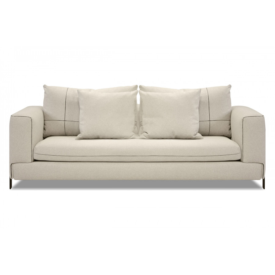 Mobital - Plateau Stationary Sofa in Stone Wheat, Fabric