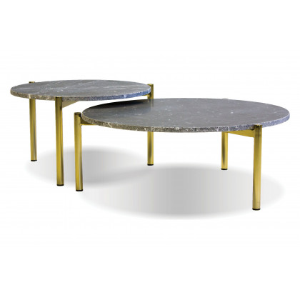 Mobital Atlas Round Coffee Table - Matte Black, Large