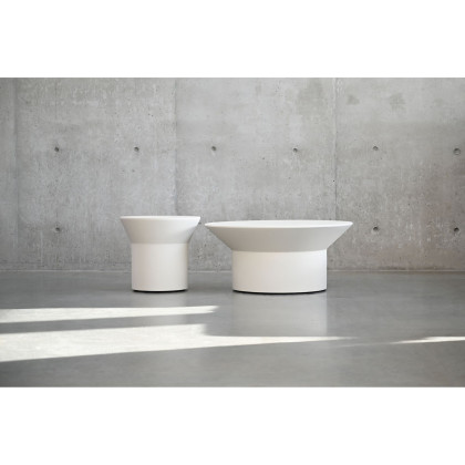 Mobital Boracay Round Coffee Table - Tapioca, Concrete