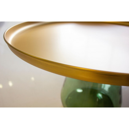 Mobital Duverre Round Coffee Table - Antique Brass, Metal/Glass
