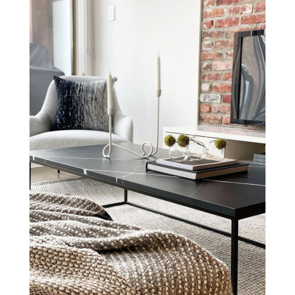 Mobital Onix Rectangle Coffee Table - Black Marquina Marble