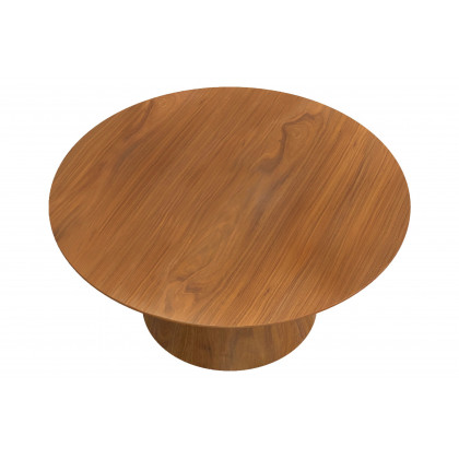 Mobital Tower Round Coffee Table - Natural Walnut