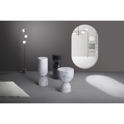 Mobital Apothecary Low End Table - Black, Marble