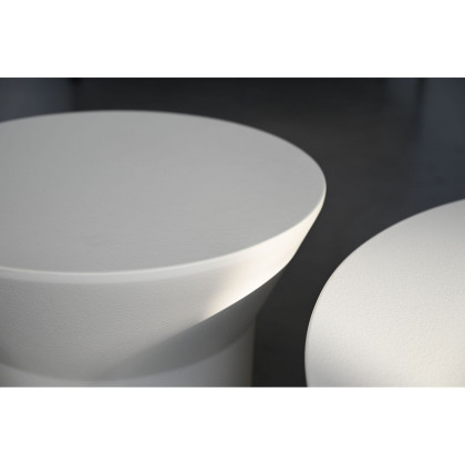 Mobital Boracay Round End Table - Tapioca, Concrete