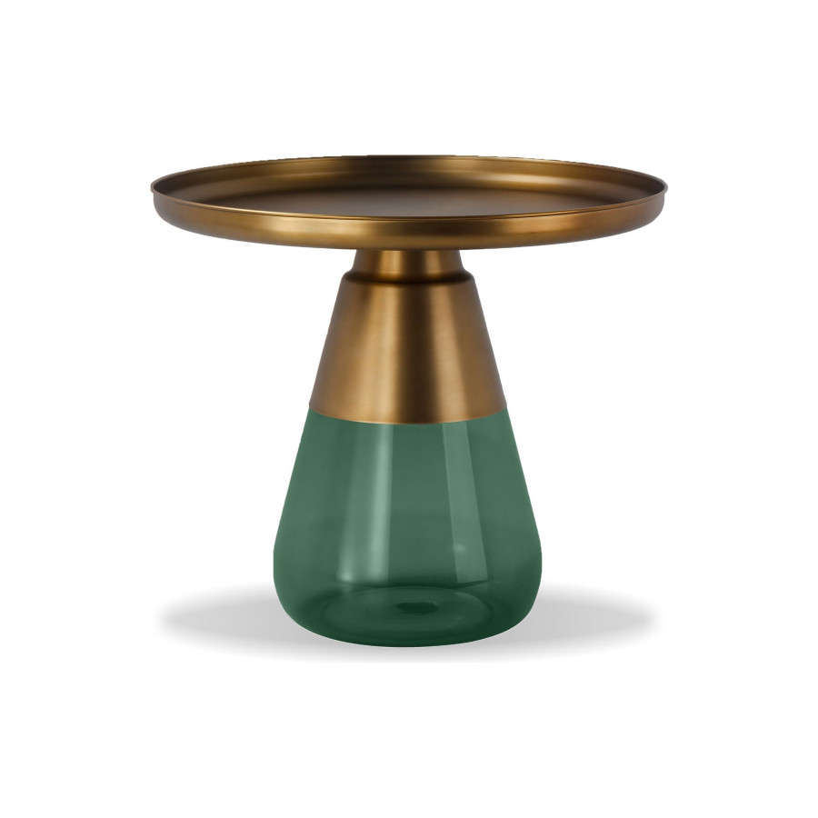 Mobital Duverre End Table - Antique Brass, Metal/Glass