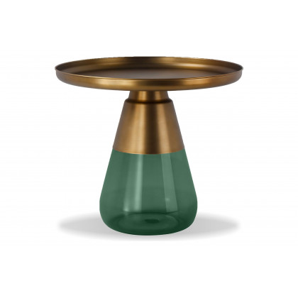 Mobital Duverre End Table - Matte Brass, Metal/Glass