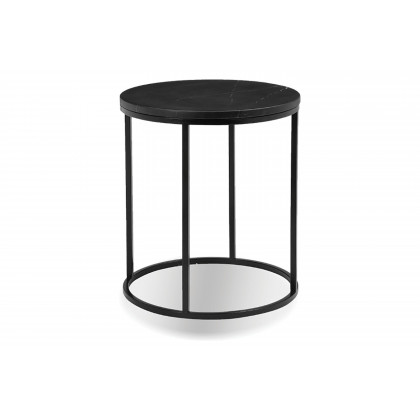 Mobital Onix Round End Table - Black Marquina Marble
