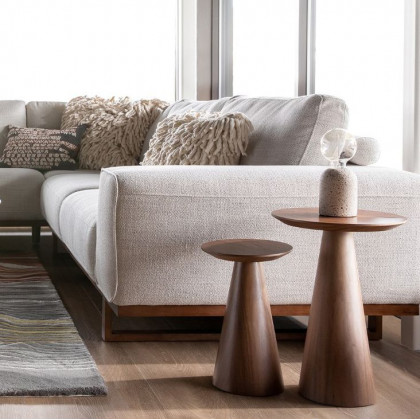 Mobital Tower Tall  End Table - Natural Walnut