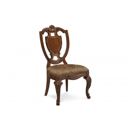 A.R.T. - Old World Shield Back Side Chair with Fabric Seat Set of 2