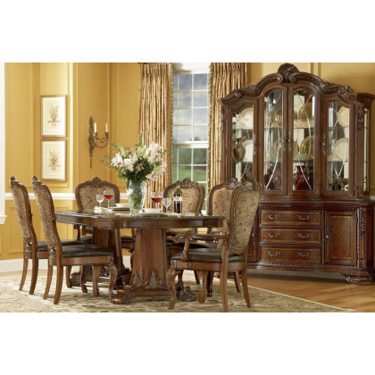 A.R.T. - Old World Shield Back Side Chair with Fabric Seat Set of 2