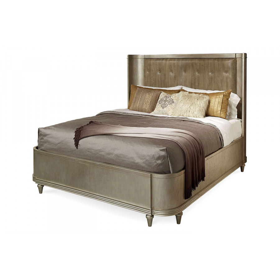 A.R.T. - Morrissey Bezel Queen Lloyd Upholstered Shelter Bed