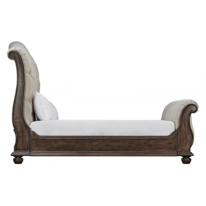 A.R.T. Furniture Vintage Salvage Lanza Upholstered Tufted Bed - Queen Size