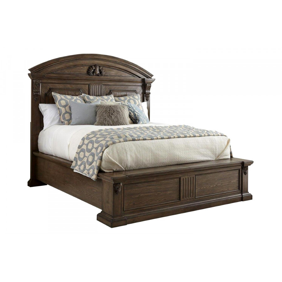 A.R.T. Vintage Salvage Walnut Chambers Panel Bed - Queen Size